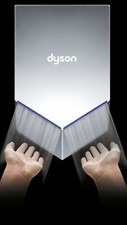 DYSON AIRBLADE HU02 HAND DRYER V LV SILVER NICKEL BATHROOM AB12 120v WALL MOUNT
