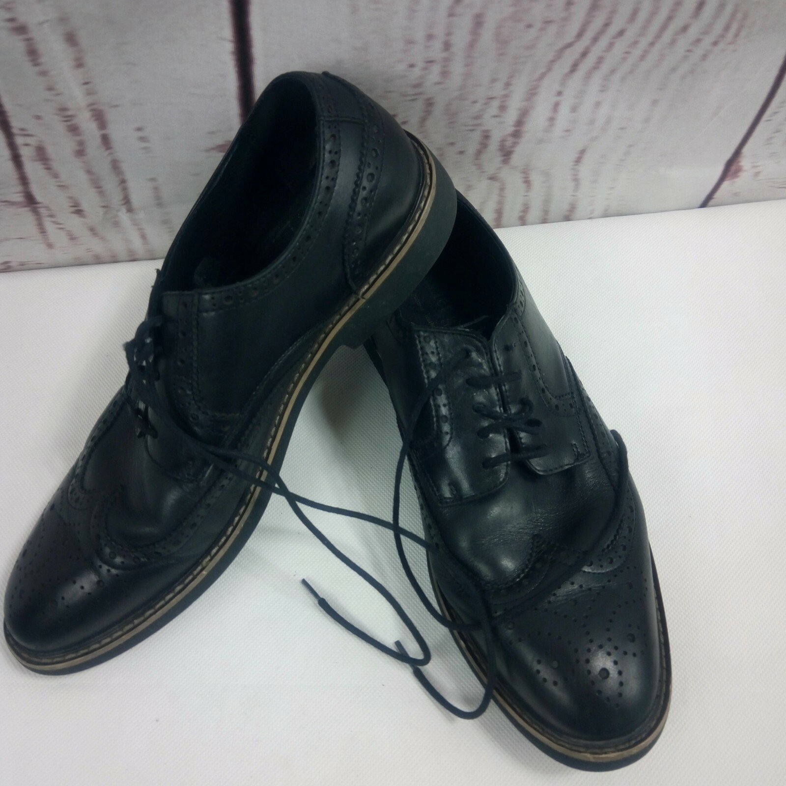 SAOLA Scarpe eleganti Oxford a coda di rondine traforate in vera pelle verde cenere da uomo 8 5EEE