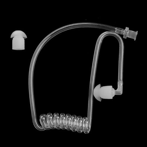 Transparent Coil Acoustic Air Tube Earplug Replacement For Radio Earpiece Headse - Zdjęcie 5 z 8