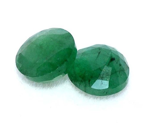 Natürlicher Smaragd 8 mm rund geschnittenes Paar 3,82 CTS facettiert lose zertifizierte Edelsteine - Bild 6 von 6