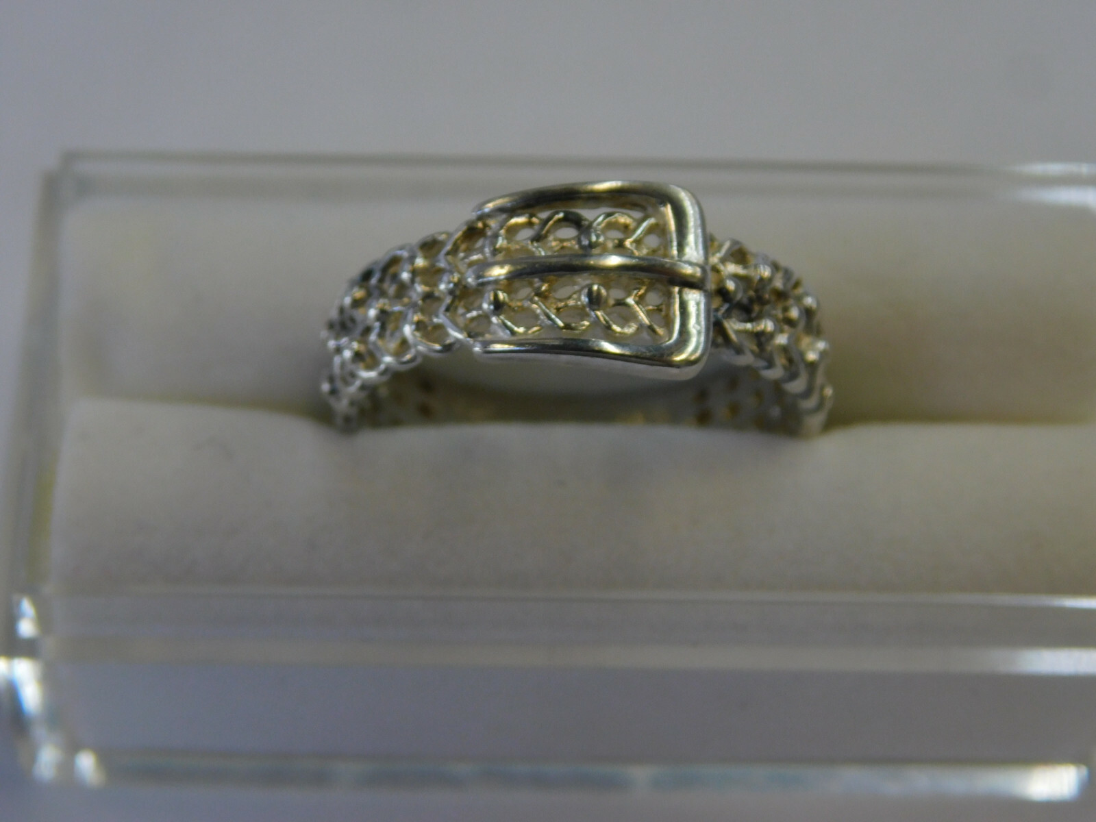 Ladies Sterling 925 Buckle Ring Marked NV 8 Size 8 Jewelry