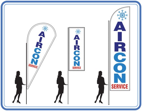 Air con Feather Flags full portable kit inc free bases for garages - Picture 2 of 12