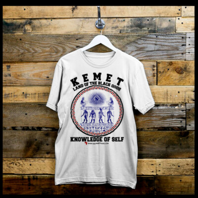 African Kemet Black God Warrior T-Shirt Marcus Garvey Melanin Sun Pharoah Ankh 