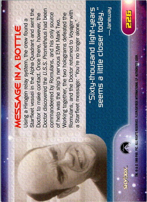 1999 Skybox Star Trek Voyager Closer To Home - PICK / CHOOSE YOUR CARDS - Picture 85 of 157