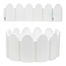 4pk Plastic Garden Grass Lawn Edge Edging Border Fence Wall Driveway Path White