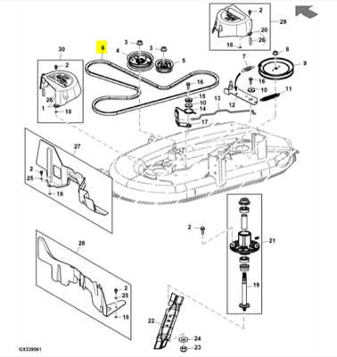 Ricambi Aftermarket Kit Puleggia Folle E Cinghia Trasmissione Per John