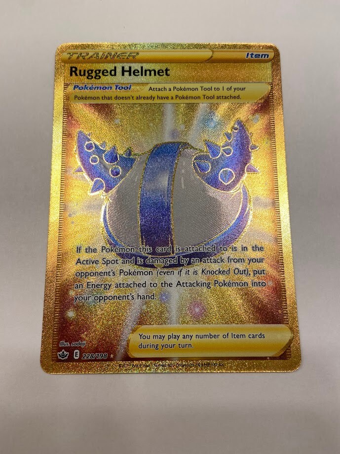 Rugged Helmet - 228/198 - Secret Rare NM English Pokemon Chilling Reign