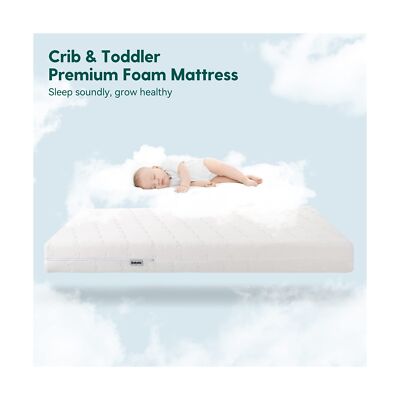 BABELIO Breathable Crib Mattress, Dual-Sided Memory Foam Toddler