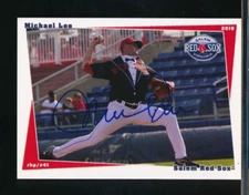 2010 Grandstand Salem Red Sox #41 Michael Lee signed auto autograph tough