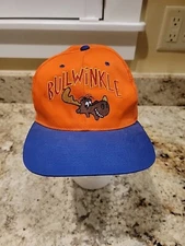 Vintage 1993 ANNCO MCA Universal Bullwinkle J. Moose Rocky Snapback Hat 