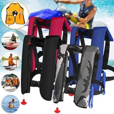 Adult Manual Inflatable Life Vest Fishing Swimming Boating Water Survival Kayak