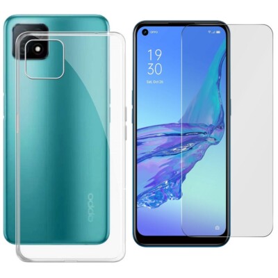 Per OPPO A53S COVER SLIM NERA CARBON ANTIURTO PELLICOLA VETRO TEMPERATO A 53 - Foto 5