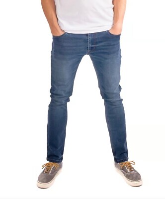 The Perfect Jean NYC Jeans Mens 33 x 30 Slim Fit Stretch Medium Blue $120 NWT