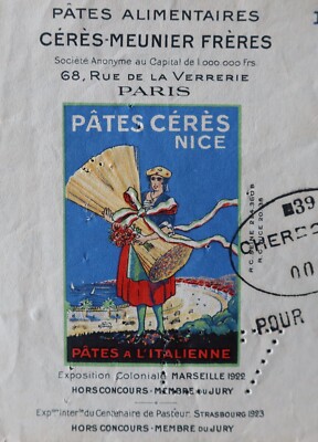 Melken Rechnung 1931 italienische Nudeln Ceres NIZZA 157