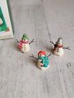 Hallmark snowman of mitford miniature set ornament Xmas