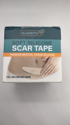 NUVADERMIS SOFT SILICONE SCAR TAPE Premium Medical Grade Silicone Expires 2027