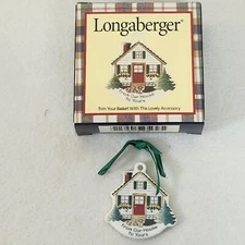 Longaberger 1999 FROM OUR HOUSE TO YOURS Pottery Tie-On New in Box #35718 GIFT