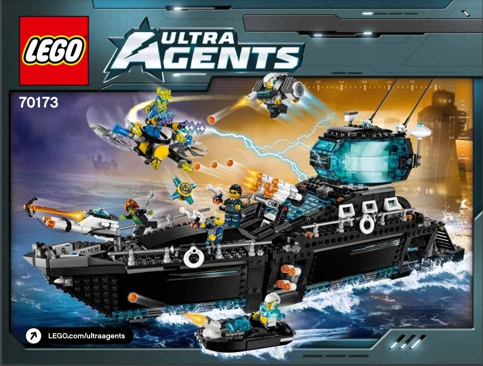 LEGO 70173 Agents Ultra Agents Ocean HQ Retired Hard to Find Set Brand New!