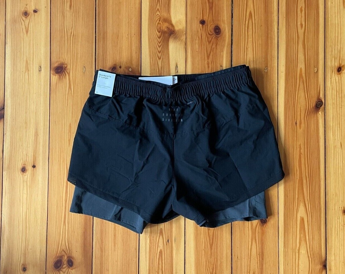 Nike Dri-FIT 3in1 Running Shorts Laufhose Schwarz XXL,2XL NEU
