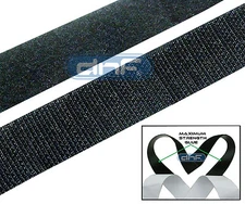 30 Feet 10 Yards 1" Black Self Adhesive Sticky Hook & Loop Tape - SHIPS TODAY!