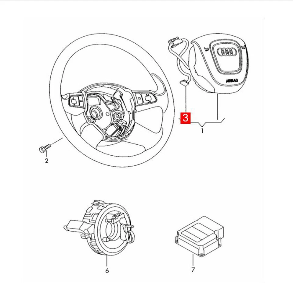 Arnés de cableado del volante SP para Audi A4 Allroad quattro A5 S5 2012-2015 Foto 4 de 4