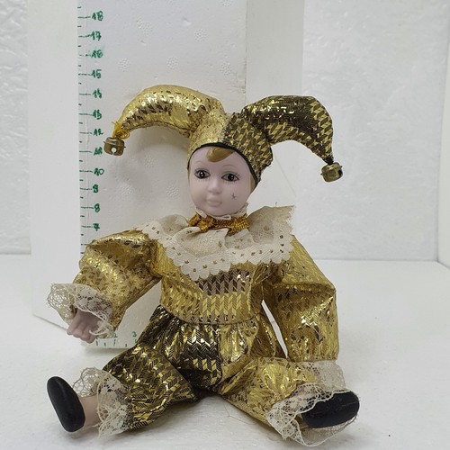 Vintage Porzelan Puppe, Klein Clown, Cca 21cm - Bild 5 von 5