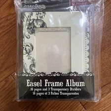 Creative Imaginations  5x7 Antique Cream Easel Frame Album NIP