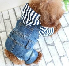 New Blue Soft Dog Puppy Jeans Cat Pet Shirt Clothes for Small Dogs