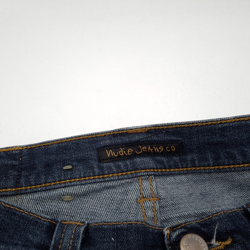 Nudie Vaqueros Estrecho Long John Hombre Stretch Delgado Skinny Ie4 Talla W30 - Imagen 5 de 9