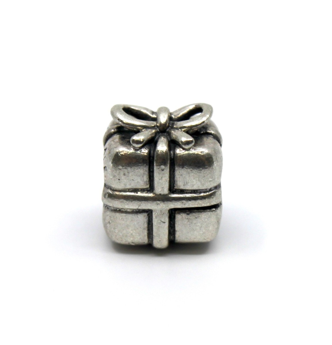 Sterling Silver Pandora Gift Box Charm for Bracelet or Necklace View 3