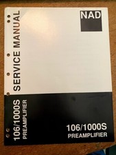 Manuale di servizio originale NAD per amplificatori e preamplificatori ~ Seleziona uno
