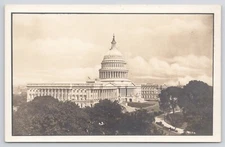Real Photo Postcard Washington DC Capitol Building c1920 RPPC