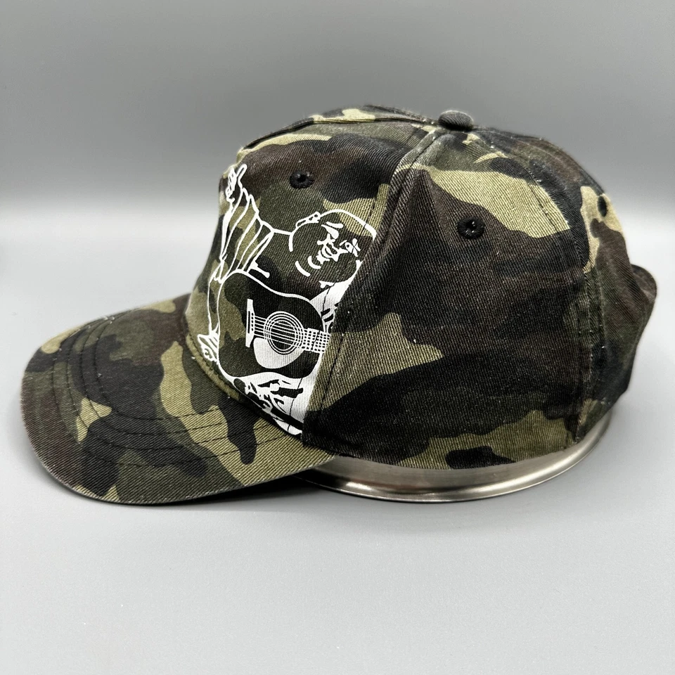 Gorra True Religion Camuflada Adulto Snapback Gorra Verde Camuflaje Guitarra Buda Foto 4 de 4