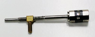 Violin/viola Bow Screw and Eye, Pearl Dot Inlay, Nickel/silver Mount