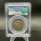 1946 50C Walking Liberty Half Dollar - PCGS AU50 - CAC - DDR FS-801 ( FS-011 )