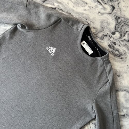 Adidas Classic Grey Logo Sweatshirt Top Ladies Womens Size UK XL  20-22 - Picture 1 of 12