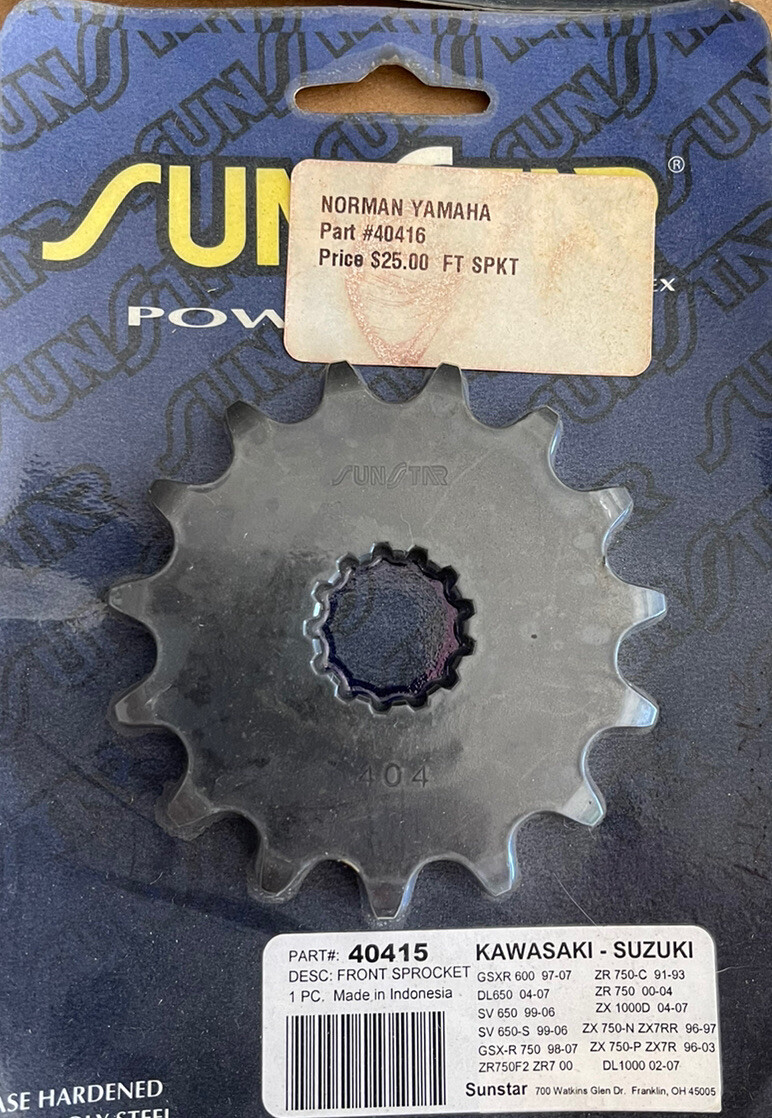 m Sunstar Front Counter Shaft Sprocket - 15-Tooth | 40415 SUZUKI