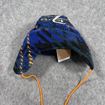 NWT The North Face Black Multi Reversible Ridge Trapper Hat Unisex One Size
