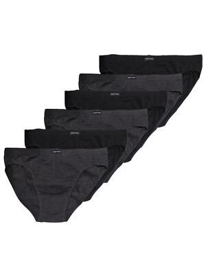 Cito 6er Pack Herren Slip cotton flex Gr. 5-8 in Schwarz-Anthrazit