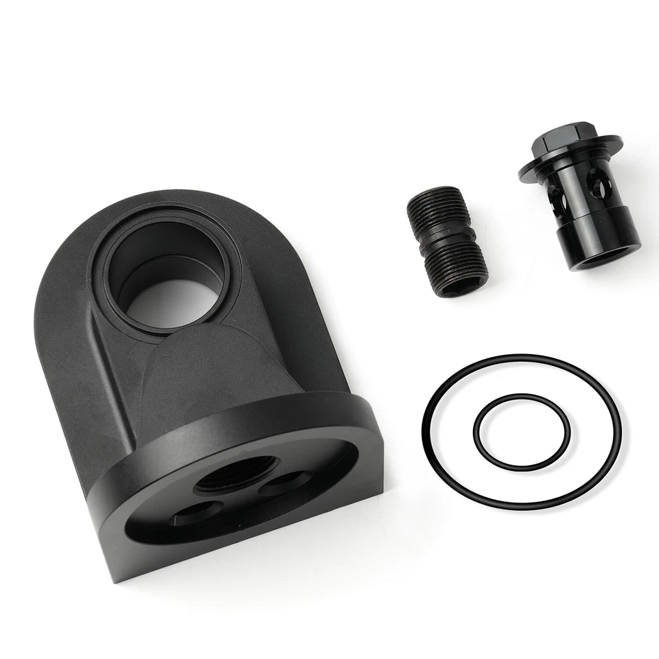 M-6880-B50 90 Degree Billet Oil Filter Adapter for 1965-1995 Ford Mustang - Imagem 2 de 4