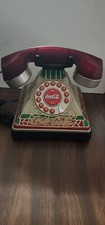 Bouton poussoir vintage Coca Cola s'allume téléphone aspect vitrail * TESTÉ, FONCTIONNE *