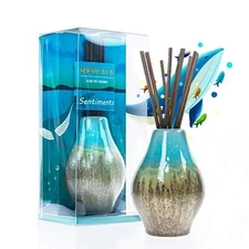 Ocean Mist Reed Diffuser Set, Bathroom Diffuser, Reed Diffuser with Aromather...