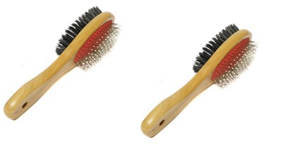 double sided dog brush