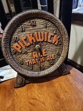 Rare Vintage Pickwick Ale Boston Beer Bar Man Cave Wall Clock "That Is Ale"