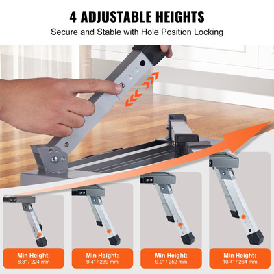 VEVOR RV Steps, Aluminum Alloy Folding Platform Step Adjustable Height, Portable