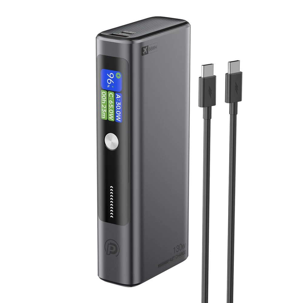 Power Bank 18400mAh 130W Charger Portable External Battery Backup For Cell Phone