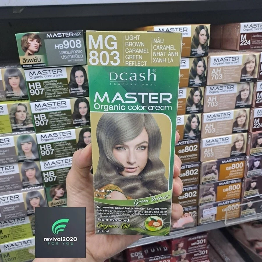 Tinte para el cabello color crema permanente desarrollador Dcash Master gris color verde hombres mujeres Foto 4 de 4