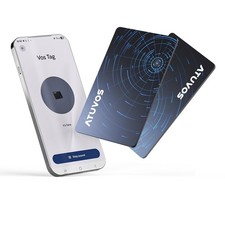 Air Tag Smart Card Pro for Android iOS, Dual System Rechargeable Wallet Trac...