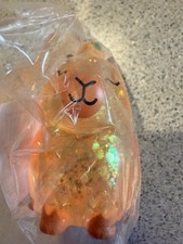 New Squishy Sensory Toy 3" Glitter Squeezy Sparkle Sugar Orange Capybara Animal