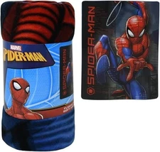 Marvel Spider-Man Fleece Throw Silky Touch Plush Blanket Spiderman 45" x 60
